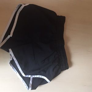 black athletic shorts